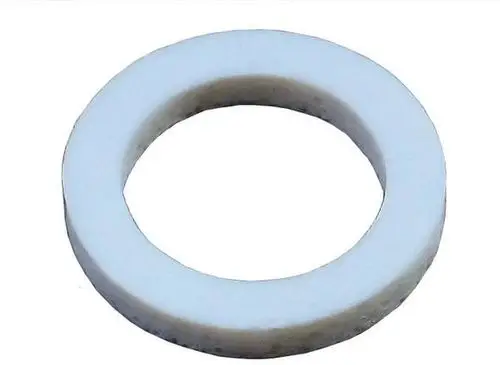 Weiße Flachdichtung von Bosch mit durchgehendem Ring, geeignet für diverse Anwendungen in der Installationstechnik.